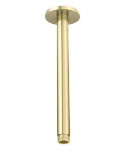 Arezzo 200mm Brushed Brass Round Ceiling Shower Arm