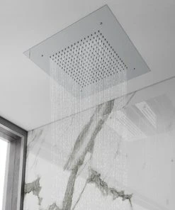 Milan Chrome 400 x 400mm Recessed Ceiling Mounted Square Shower Head
